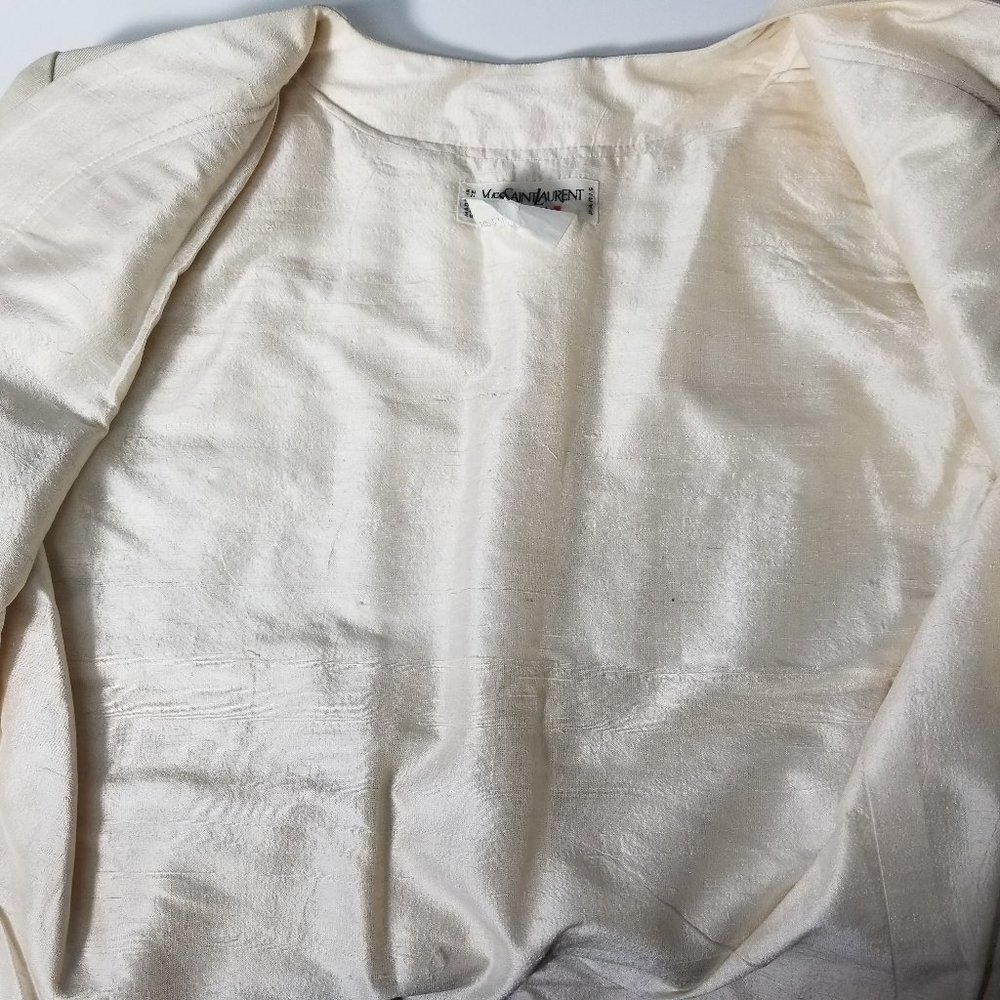 Vintage Yves Saint Laurent Ivory Pant Suit - Picture 3 of 15